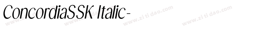 ConcordiaSSK Italic字体转换